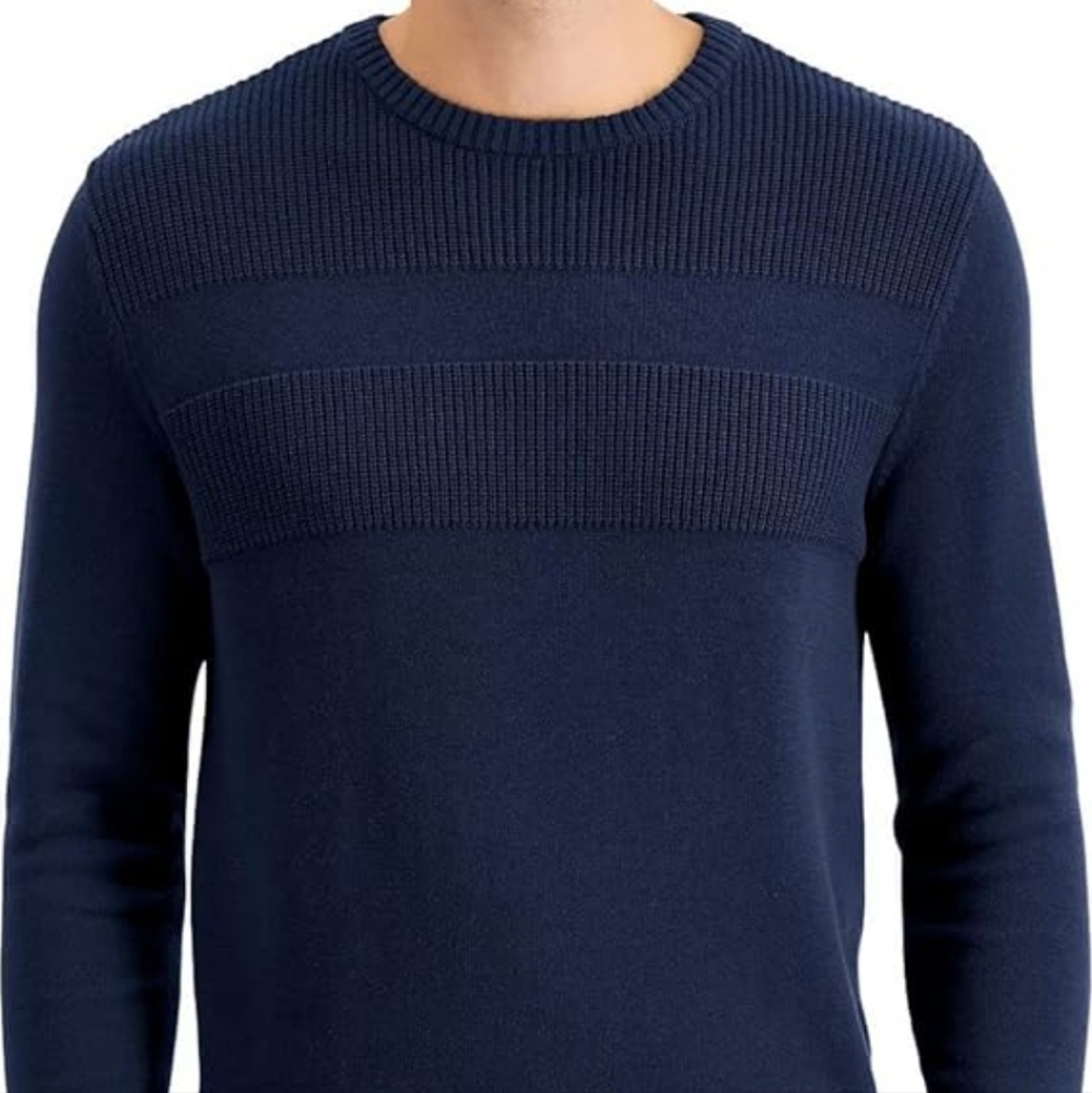 Sale: Men’s Navy Crewneck Sweater - Large